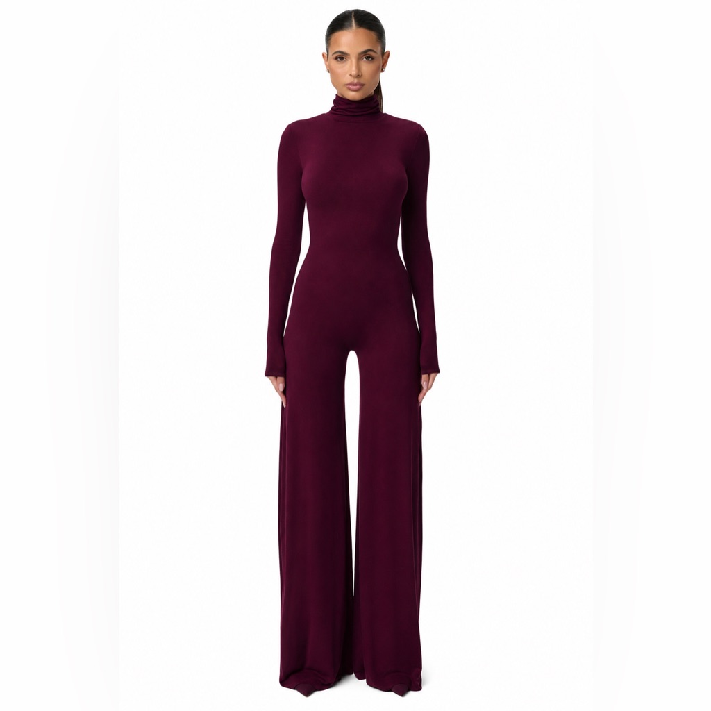 Naked Wardrobe The Nw Sculpt Wide-Leg Jumpsuit